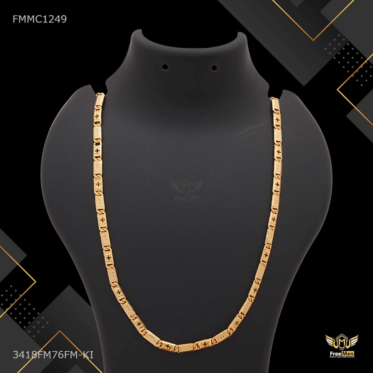 Radiant Highlight Designer Thin Plus Nawabi Chain for Man - FMMC1249