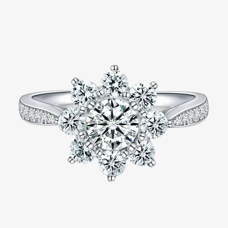 Boyfriend Gift Snowflake Ring in 925 Sterling Silver