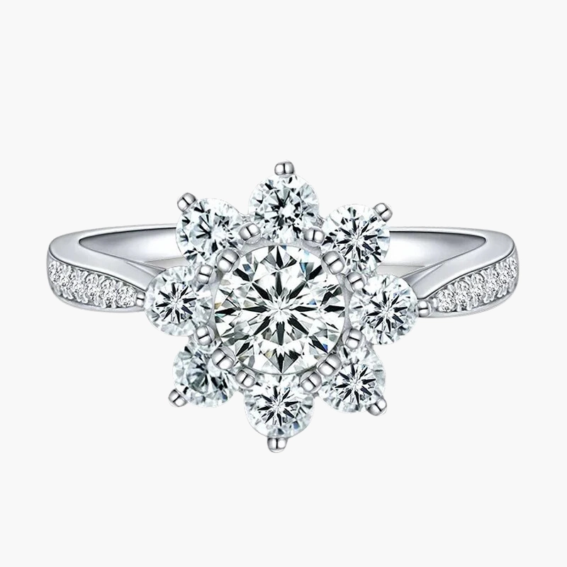 Refined Shape Snowflake Ring in 925 Sterling Silver