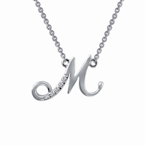 Casual Shine Letter M Pendant Necklace