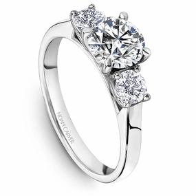 Urban Fit Noam Carver Three-Stone Diamond Engagement Ring Setting in White Gold