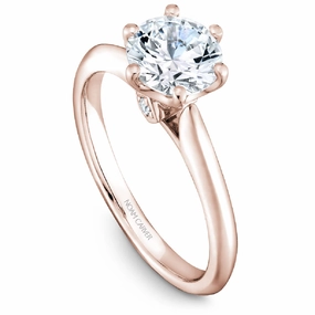 Noam Carver Six-Prong Solitaire Engagement Ring Setting in Rose Gold Personal Gift