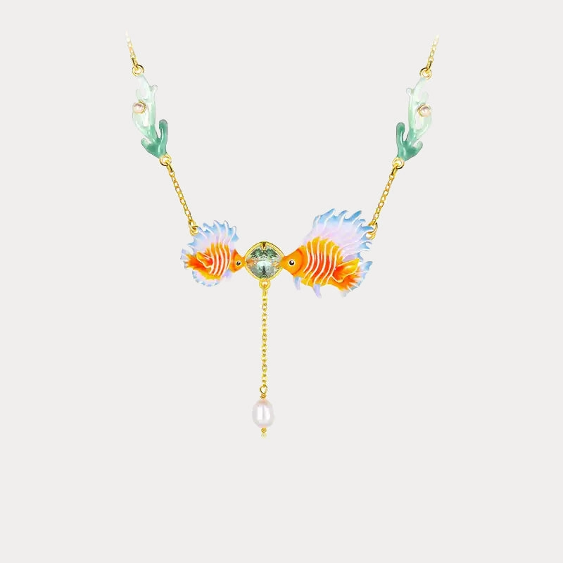 Fish Necklace Vintage feel Durable Accessory