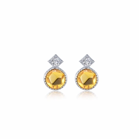 Luxury Touch Dazzling Detail Fancy Lab-Grown Sapphire Stud Earrings