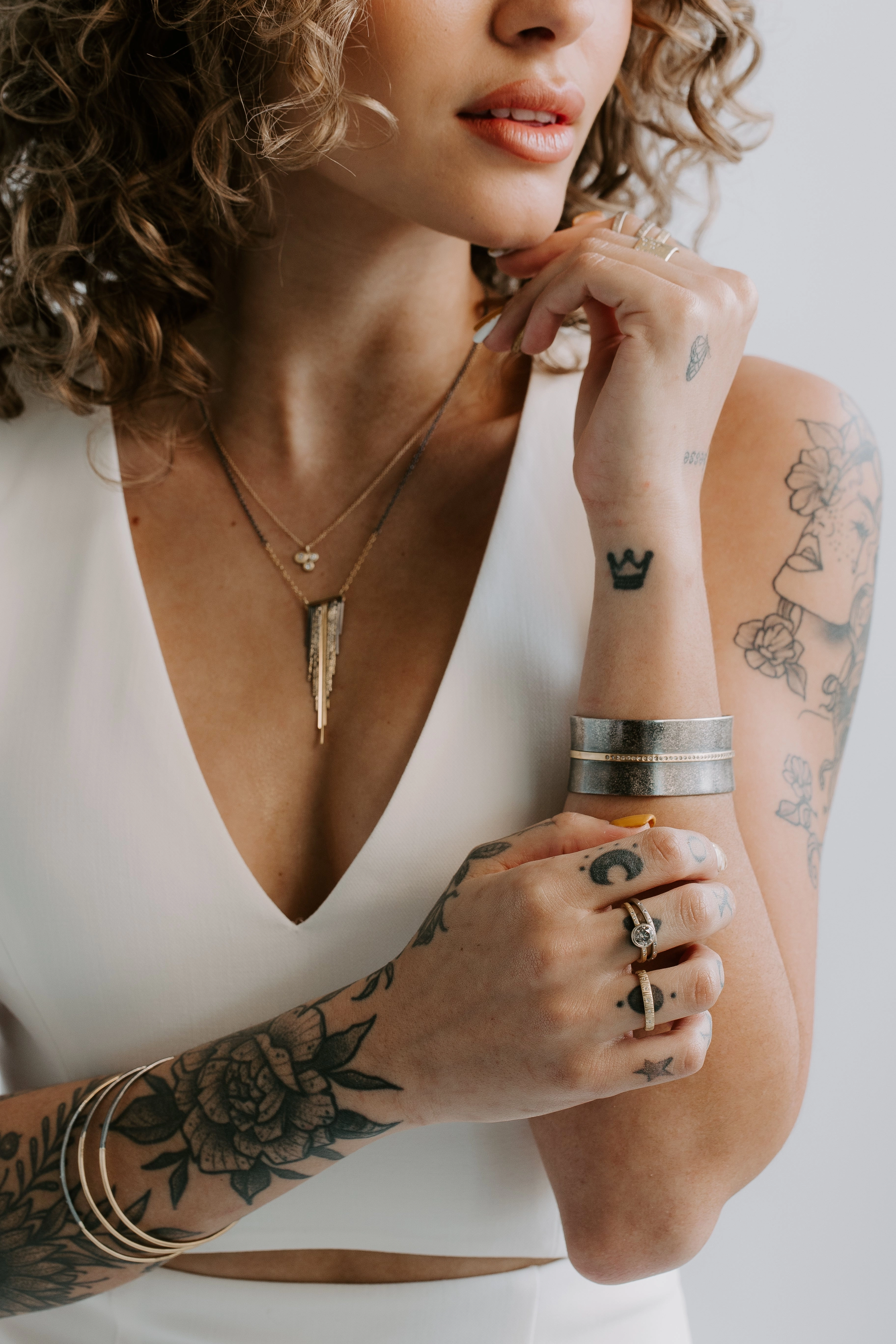 HighEnd Creation Excellent Appearance Aspen Wedding Band - 18ky Gold, 18kpw Gold   VS Diamonds