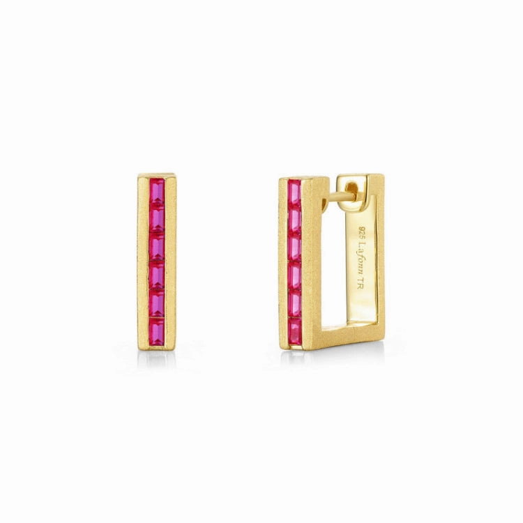 Fancy Lab-Grown Sapphire Huggie Hoop Earrings Handmade Elegance Infinite Style