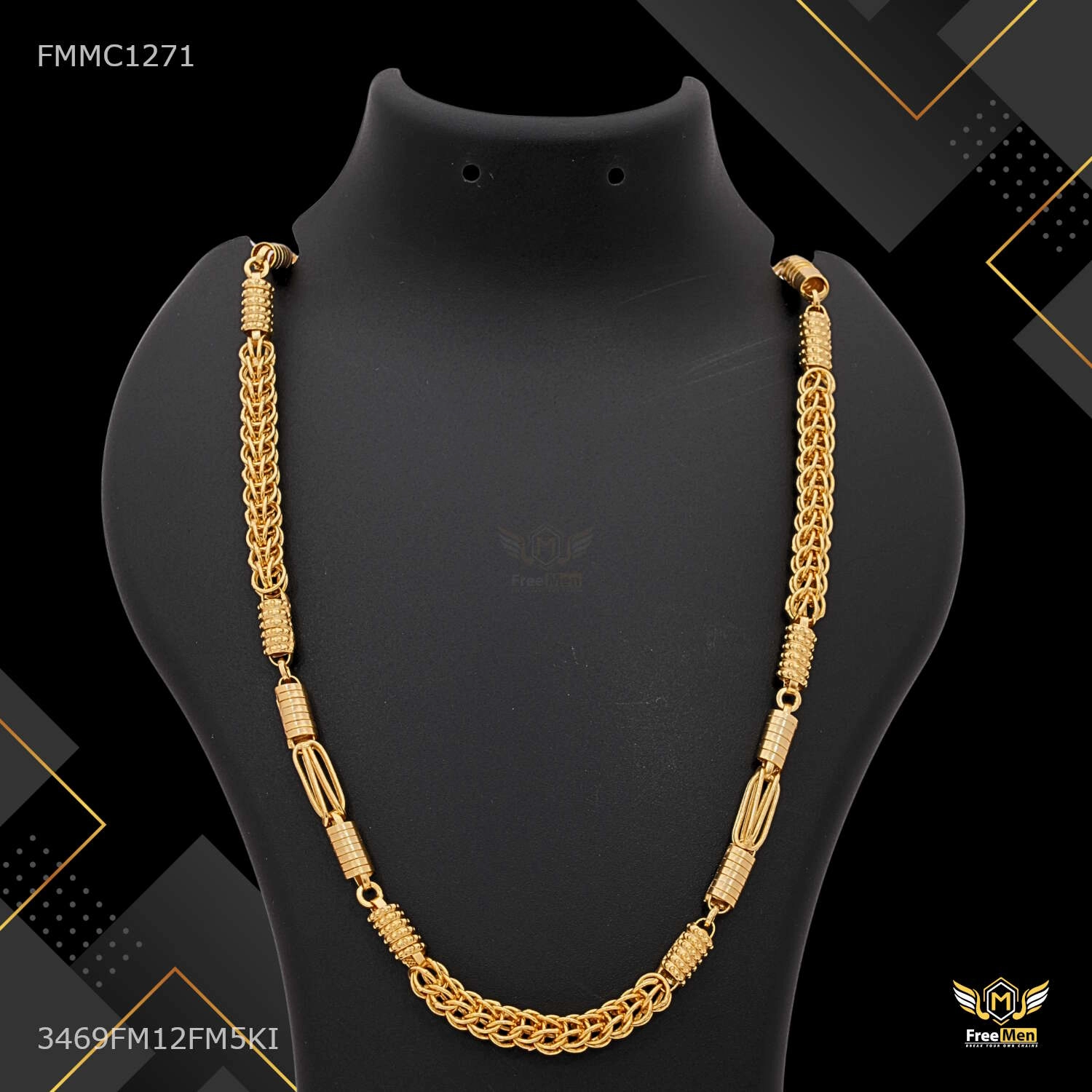 Modern Layer Spring Pipe with Kata Indo Chain for Man - FMMC1271