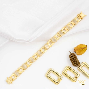 Contemporary Highlight Squar box AD Bracelet For Men - FMMB333