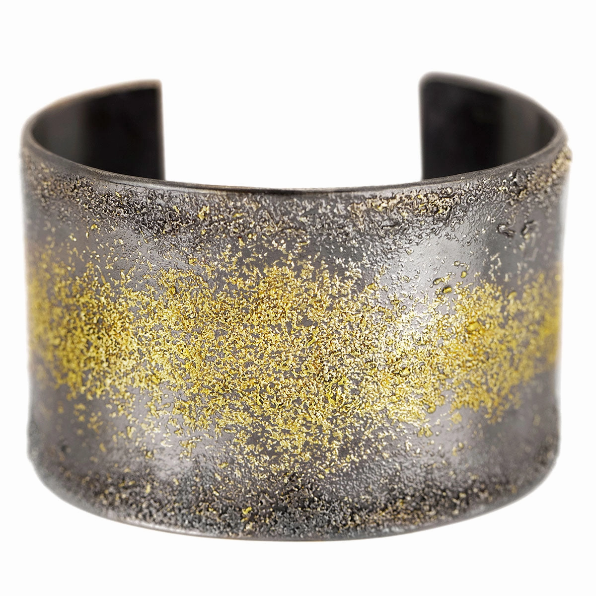 Starry Night Cuff - 22k Gold Fused with Oxidized Silver Layering Game