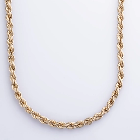 10k Yellow Gold Rope Chain | 20" | Luxurious Gem All Time