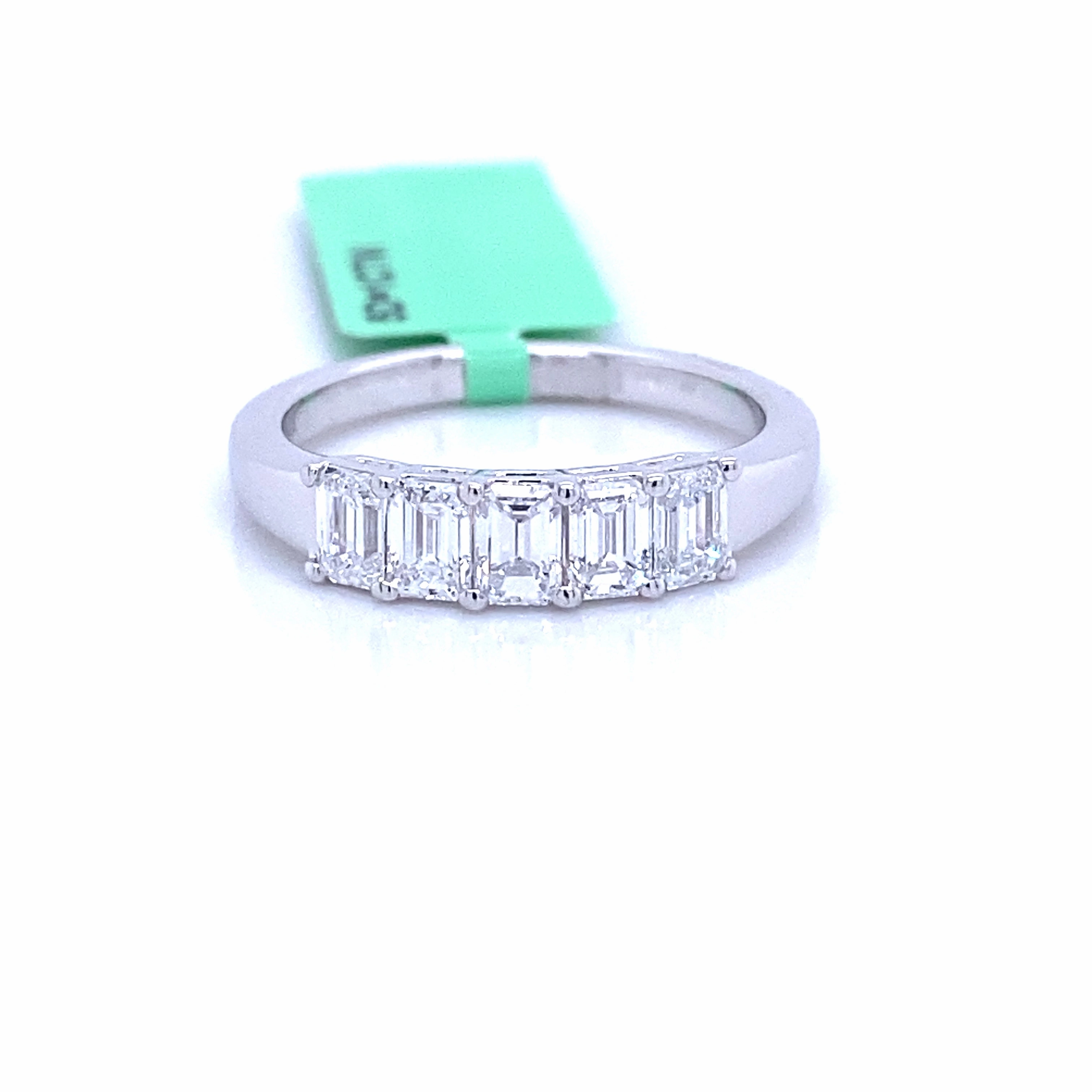 Bremer Jewelry Half Anniversary Lab Grown Diamond Wedding Ring in 14K White Gold (1.00ctw) Imperial Measure