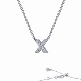 Letter X Pendant Necklace Soft Geometry