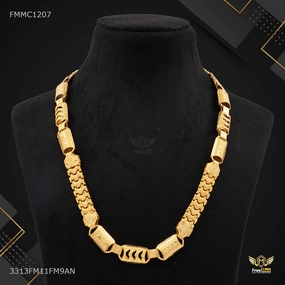 Neutral Glow Impeccable Accent Designer Snak with V cut Nawabi Chain for Man - FMC1207