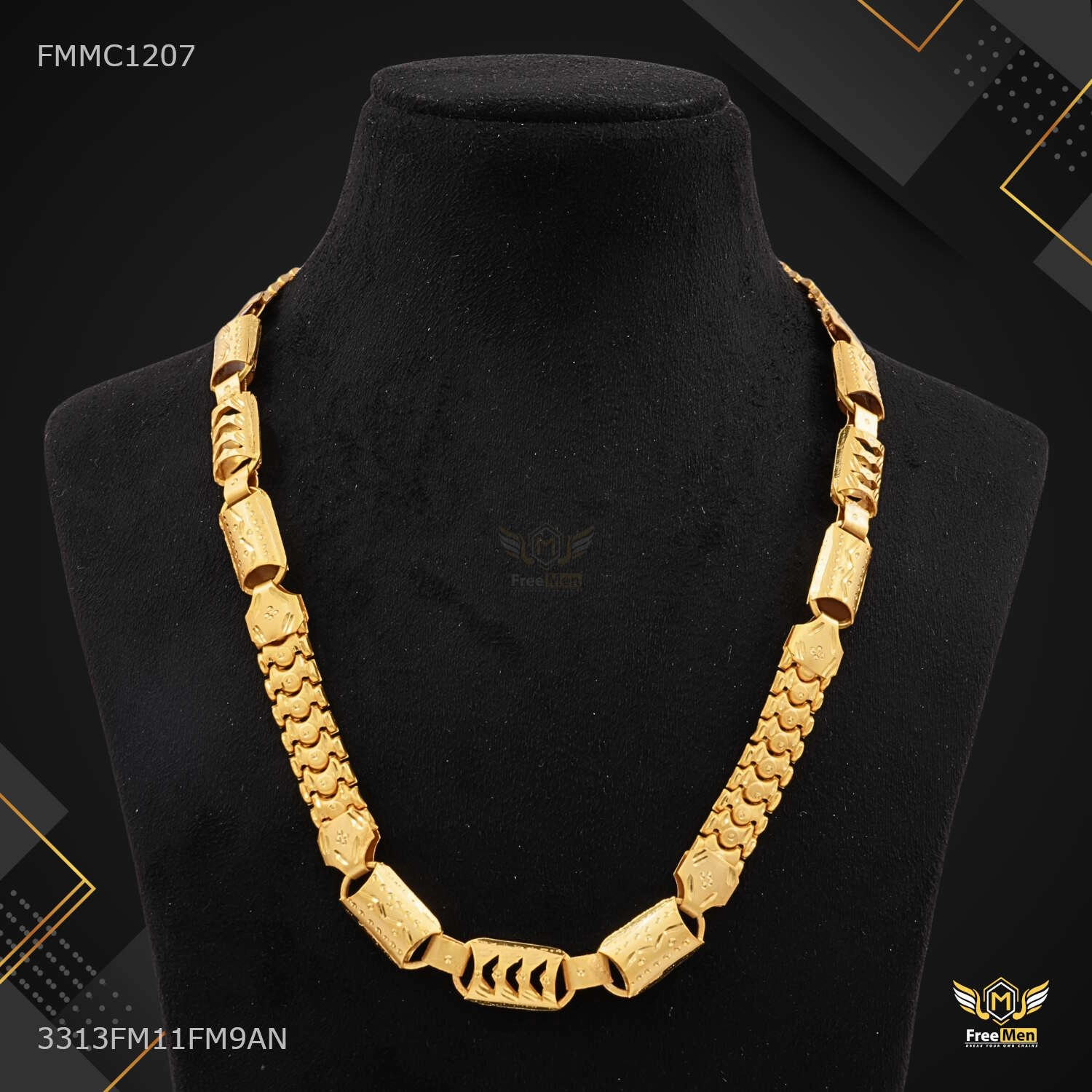 Designer Snak with V cut Nawabi Chain for Man - FMC1207 Delicate Detail Elegant Occasion