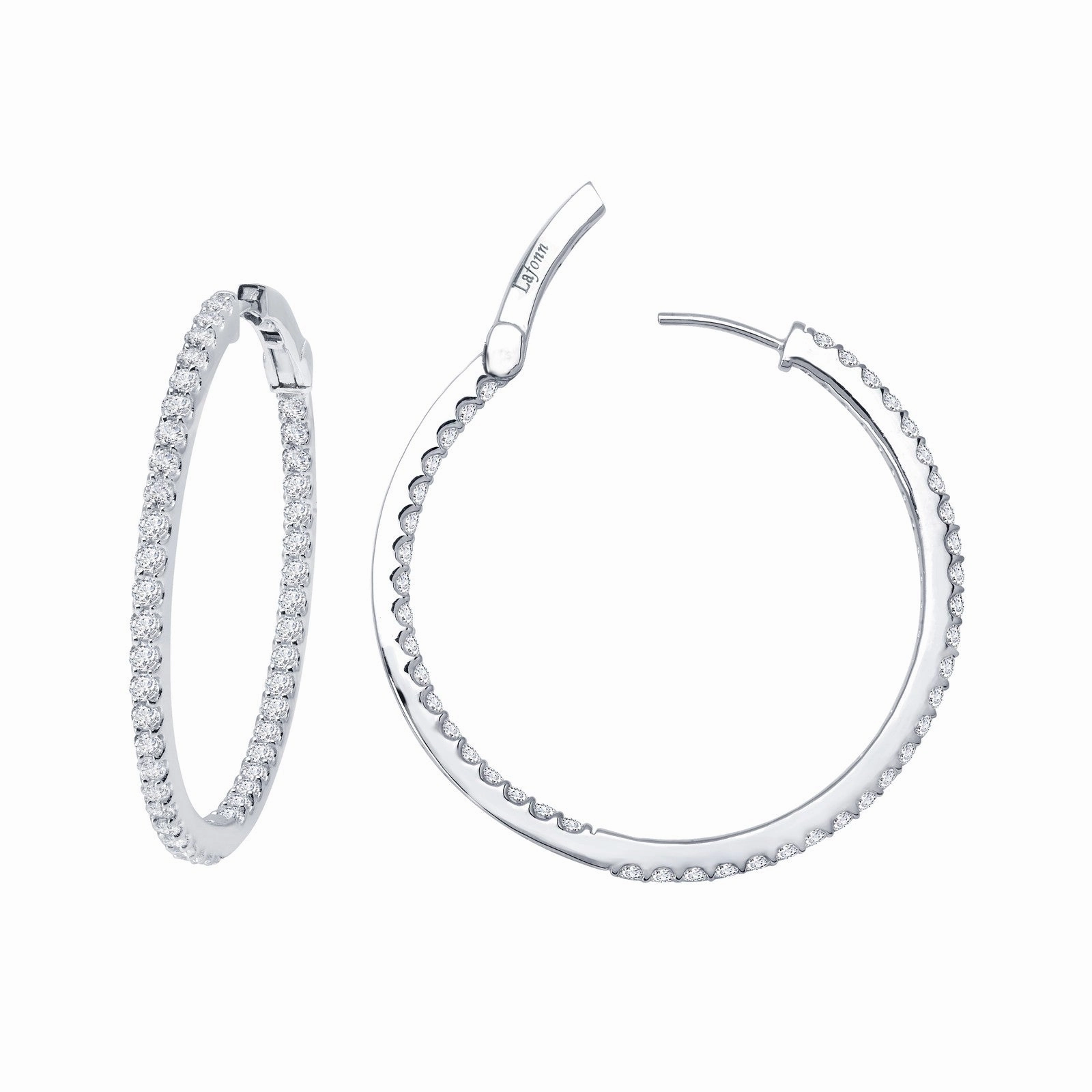 Lafonn 35mm Inside/Outside Hoop Earrings Precious Pieces