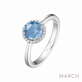 March Birthstone Ring Exclusive Finish Elegant Details