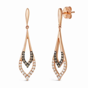 Le Vian Diamond Dangle Earrings Glitter Detail Precious Jewelry