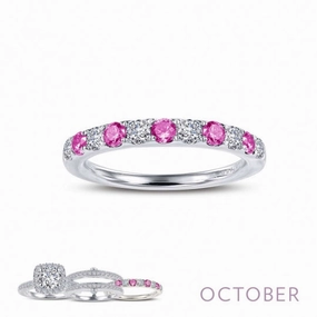 Lafonn Birthstone Stacker Ring - October Allure Finish