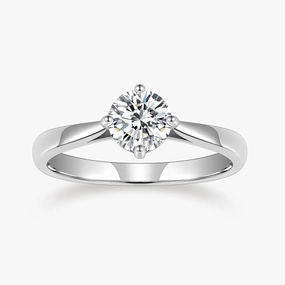 Future Classic Fashion Present Round Cut Zirconia Solitaire Ring