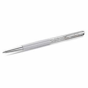Swarovski Crystalline Silk Ballpoint Pen, Silver/White Bold Accent Highlight Feature