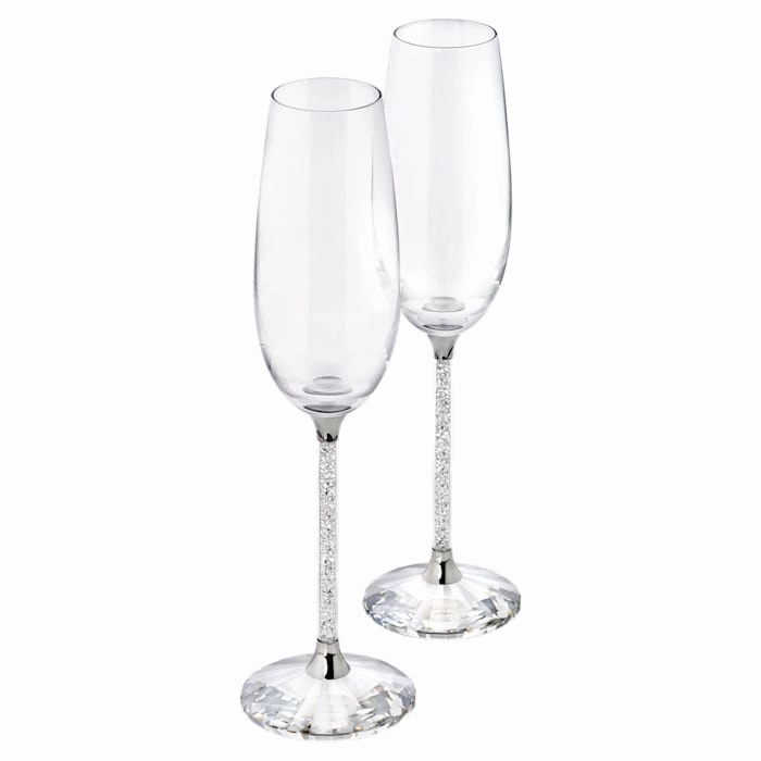 Swarovski Crystalline Toasting Flutes (Set of 2) Polished Edge