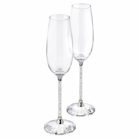 Swarovski Crystalline Toasting Flutes (Set of 2) Polished Edge