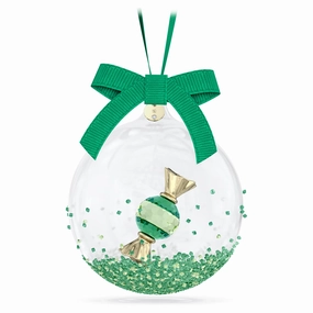 Swarovski Holiday Cheers Dulcis Ball Ornament, Green Simple pieces Luxury Contour
