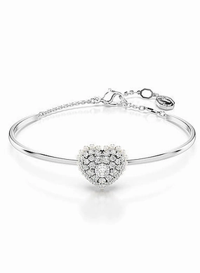 Swarovski Idyllia Bangle, Heart Signature Highlight Rich Detailing