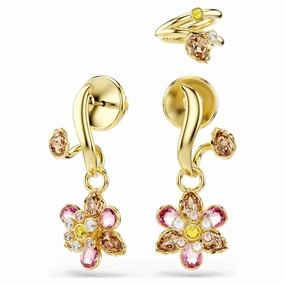 Breezy Style Couture Accent Swarovski Idyllia Flower Earrings & Ear Cuff Set