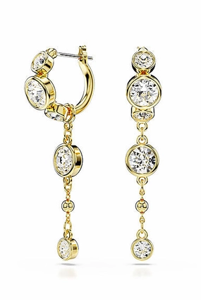 Swarovski Imber drop earrings, Round cut, White, Mixed metal finish Delicate Fit Flawless Style