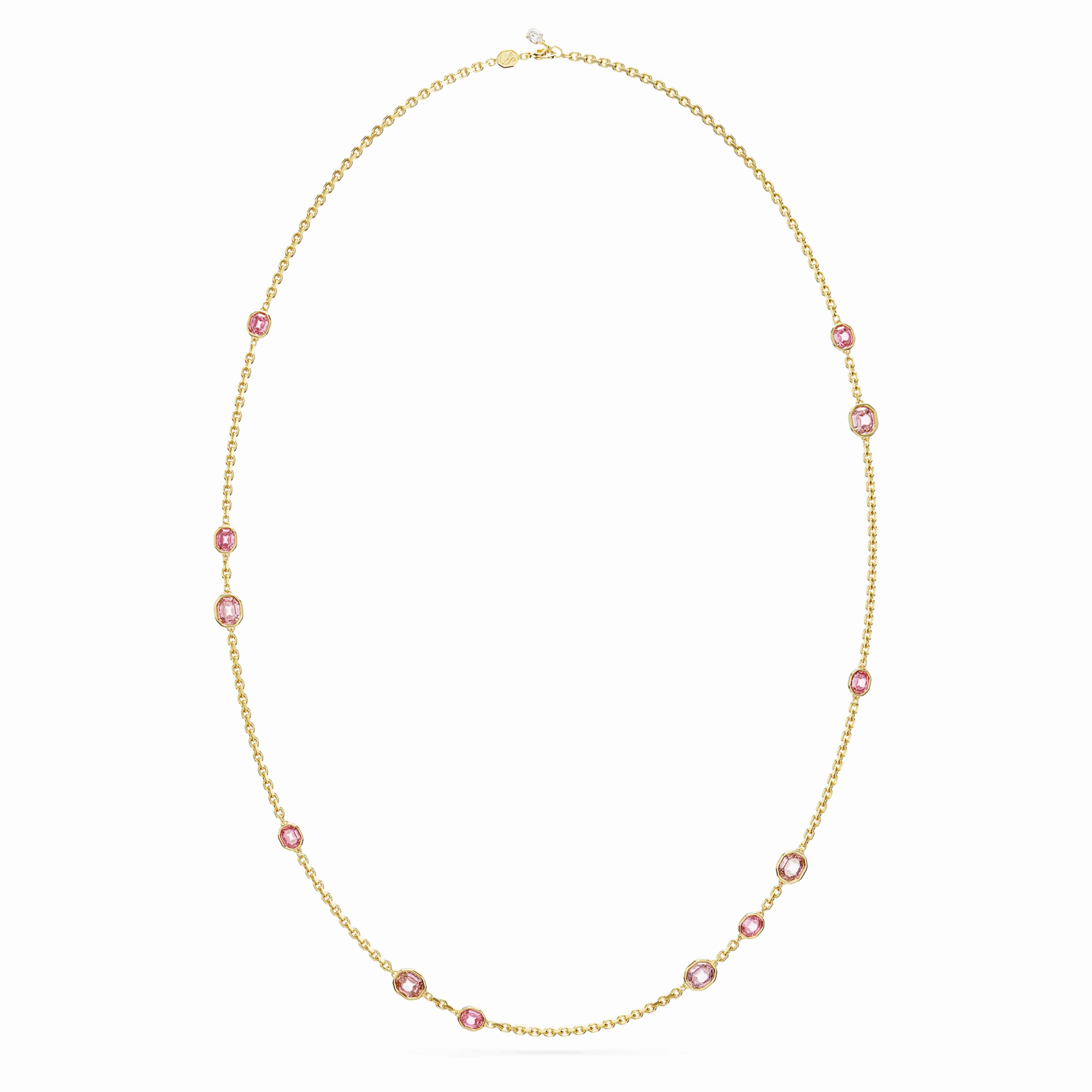 Photo Focus Night Out Swarovski Imber strandage Octagon cut, Long, Pink, Gold-tone plated