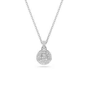 Swarovski Meteora pendant White, Rhodium plated Vintage Mood
