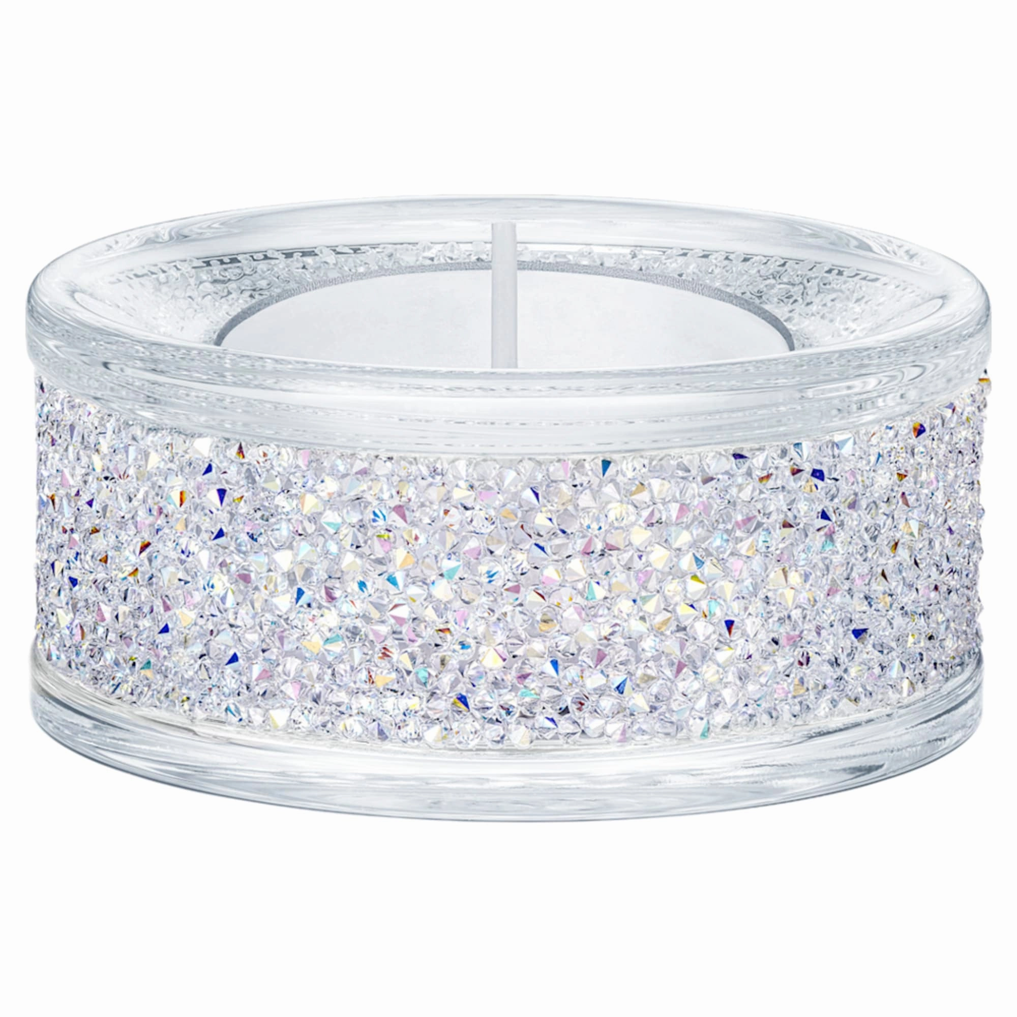Refined Craftwork Swarovski Shimmer Tea Light Holders, Crystal AB
