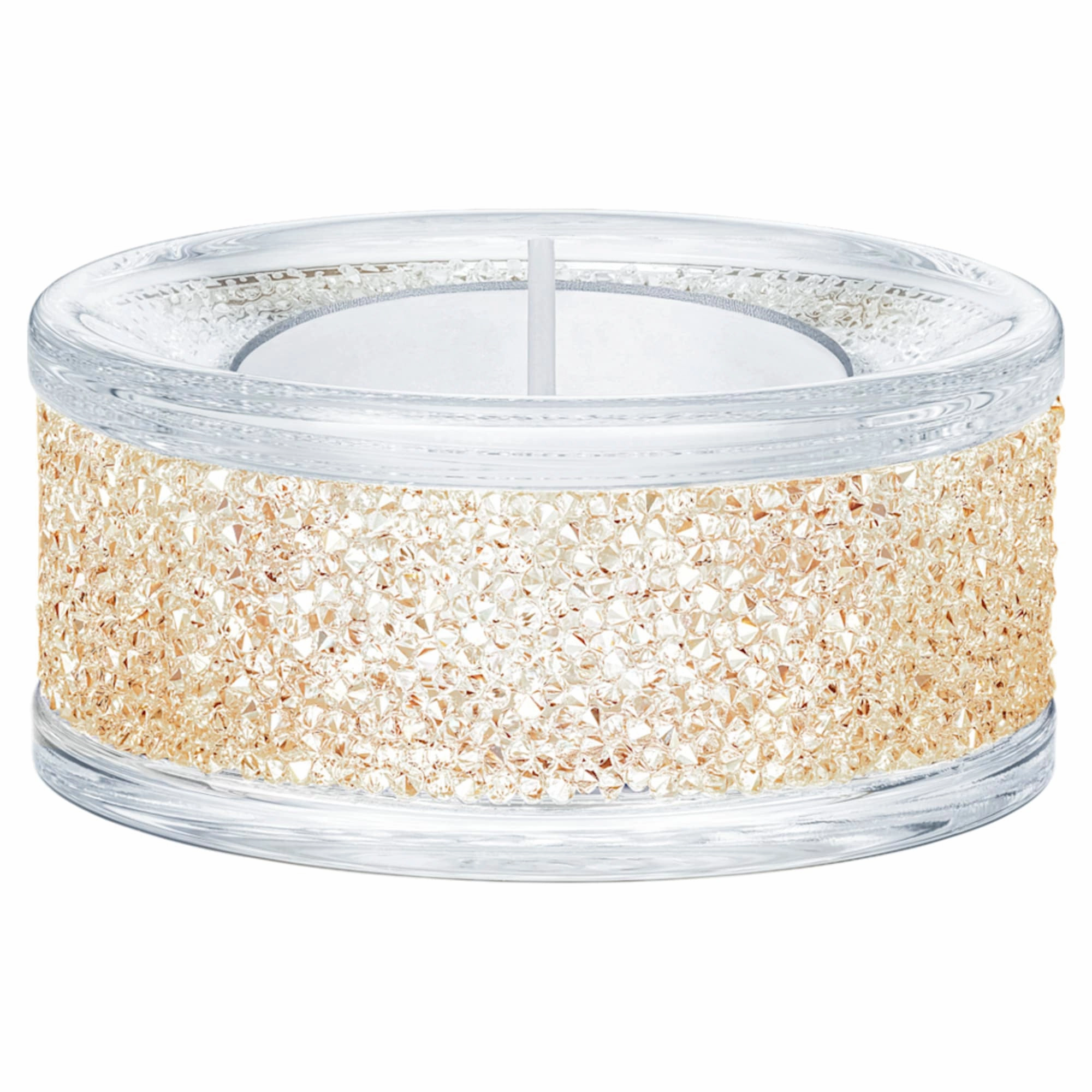 Swarovski Shimmer Tea Light Holders, Gold Tone Dazzling Charm