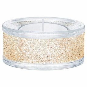 Swarovski Shimmer Tea Light Holders, Gold Tone Dazzling Charm