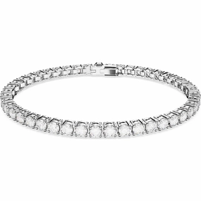 Elegant Charm Dainty Touch Swarovski Thin Matrix Tennis Bracelet,  XL