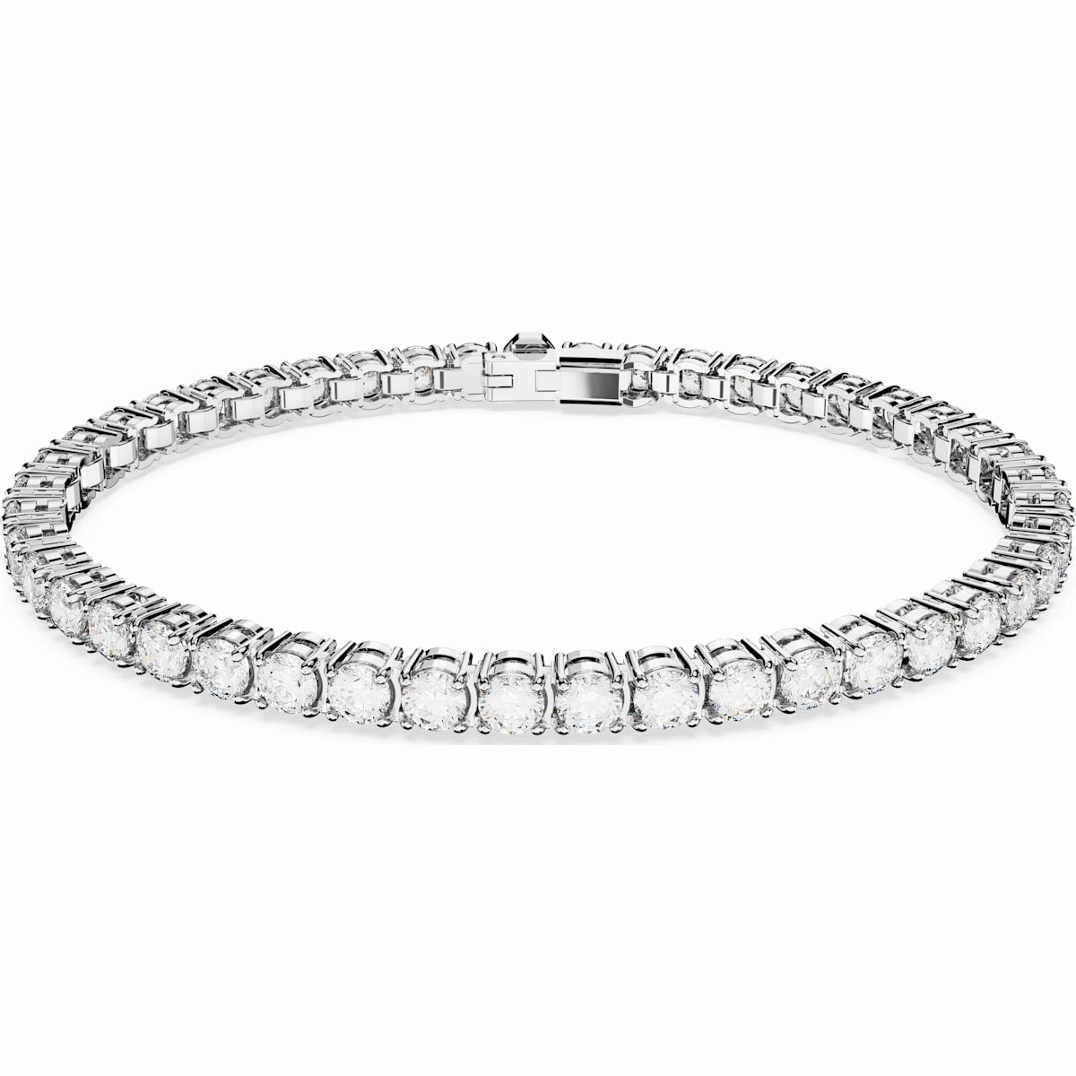 Elegant Charm Dainty Touch Swarovski Thin Matrix Tennis Bracelet,  XL