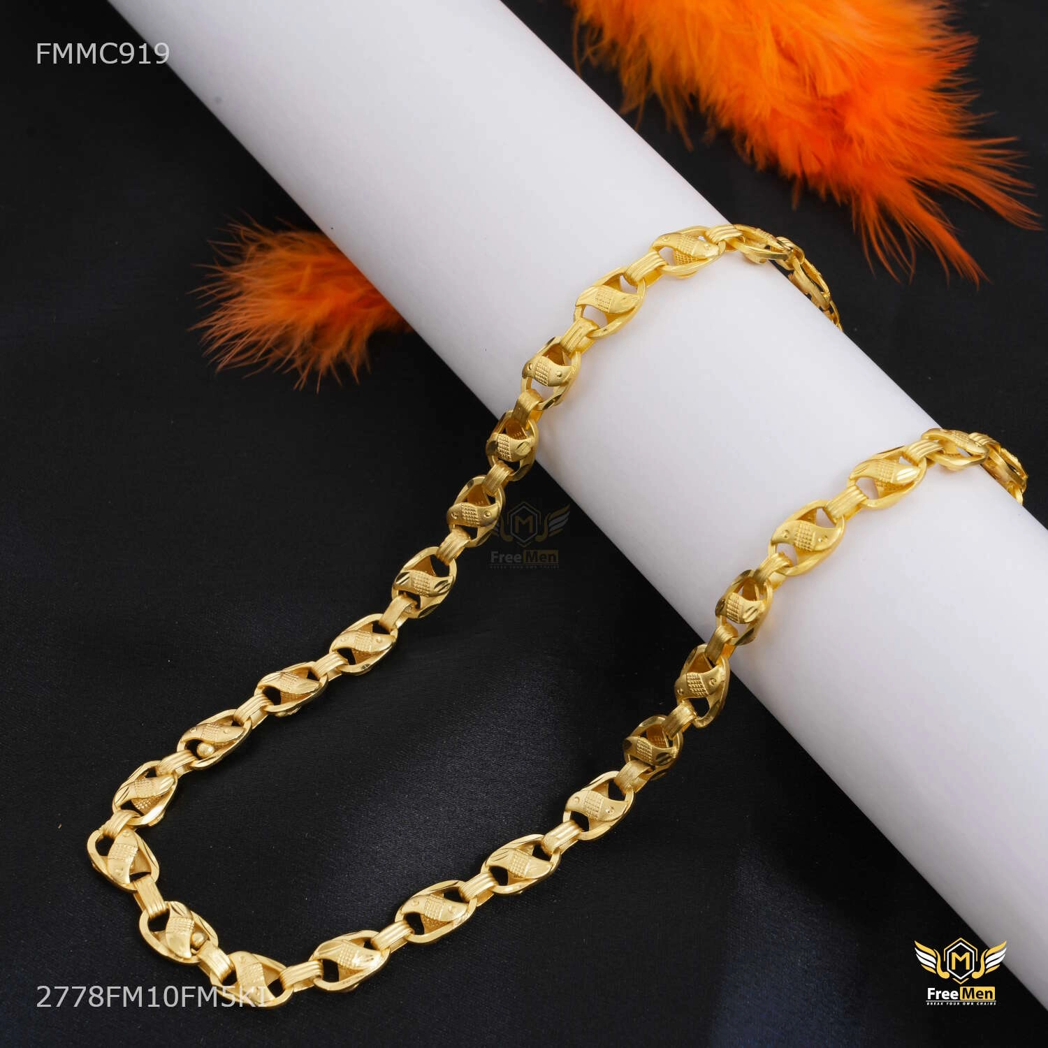 Thin New Lotus Chain for Man - FMMC919 All Season Shiny Embellishment