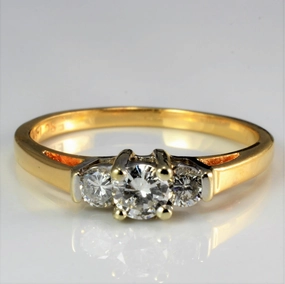 Three Stone Diamond Petite Ring | 0.31ctw | SZ 6 Cool feature