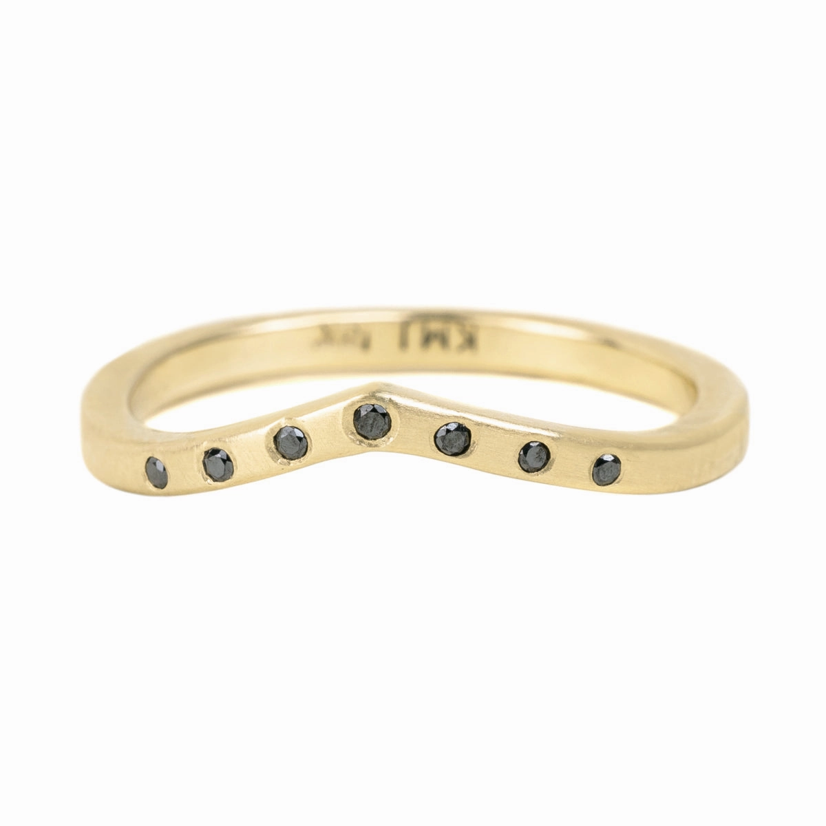 Tiara Shadow Band - 18ky Gold, 14kpw Gold   VS Diamonds, Black Diamonds Refined Fashion