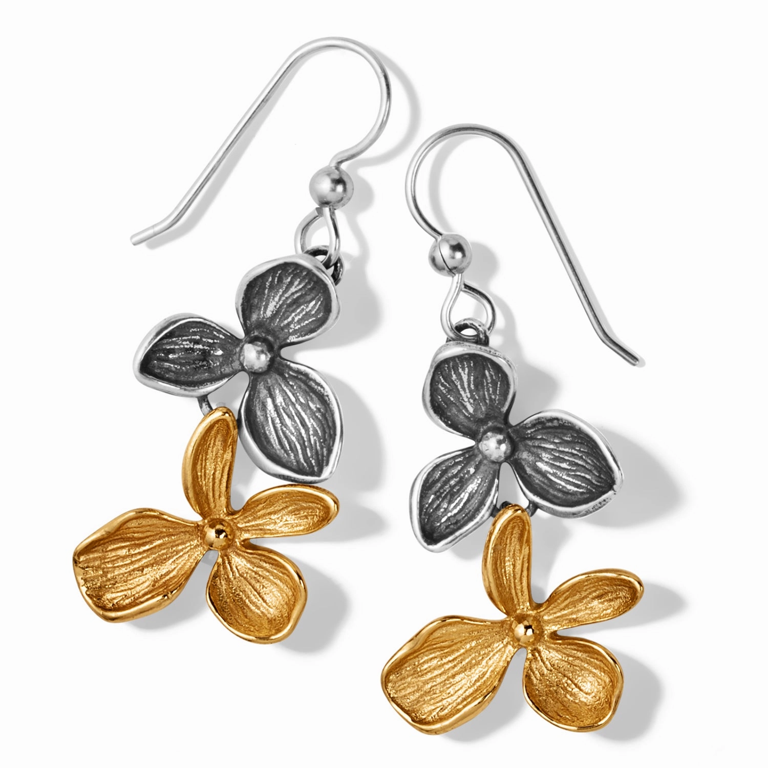 Brighton Everbloom Duo French Wire Earrings Sleek Highlight Soft Lighting