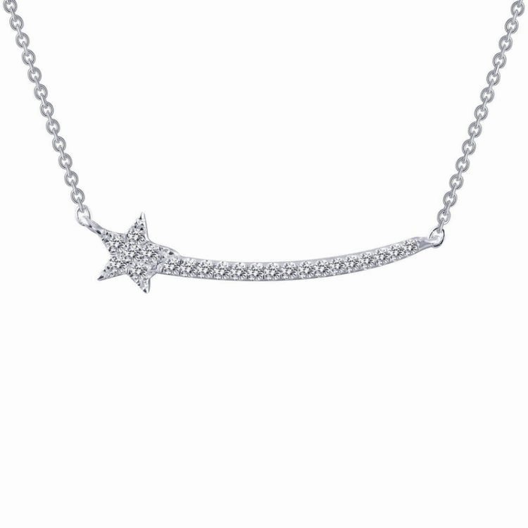 Accent Focus Polished Stones Shooting Star Necklace