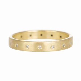 Timeless Wedding Band - 18ky Gold, 18kpw Gold   VS Diamonds Handcrafted Style
