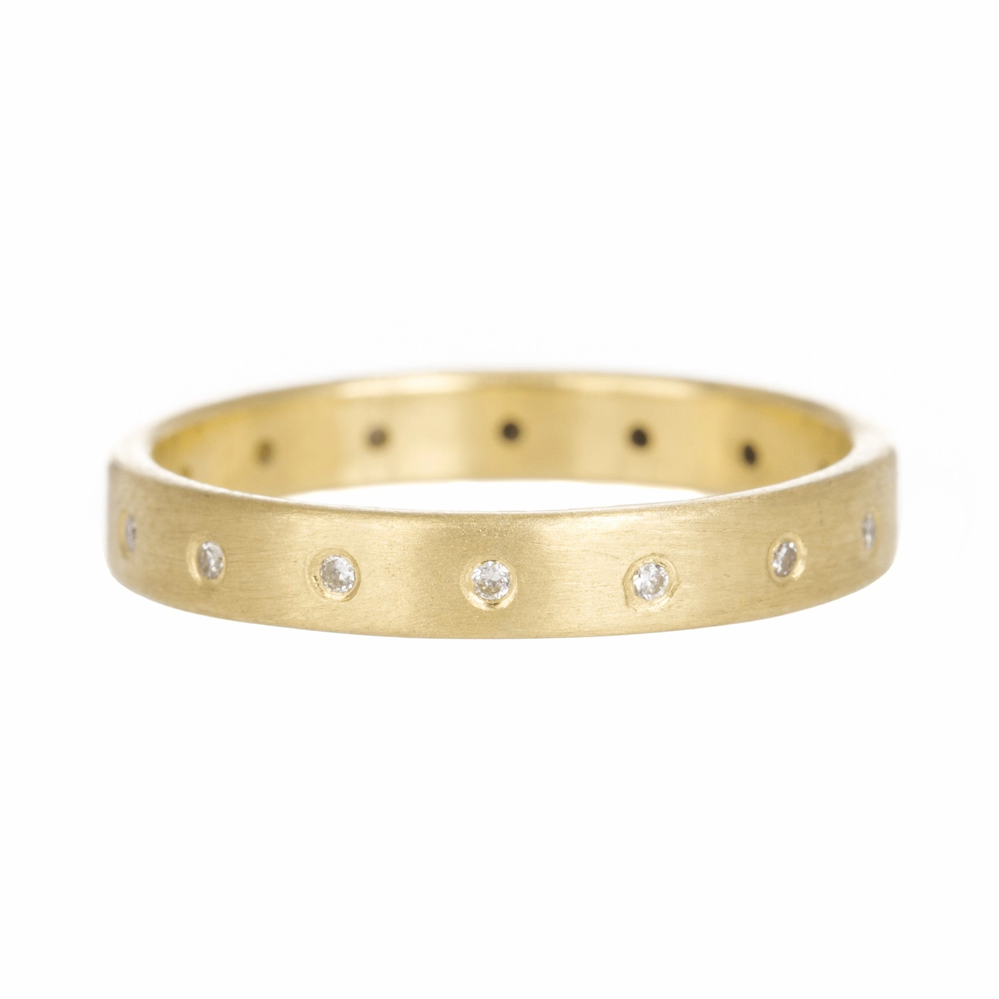 Timeless Wedding Band - 18ky Gold, 18kpw Gold   VS Diamonds Handcrafted Style
