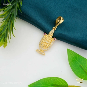 Glistening Accent Tirupati Balaji with AD Pendent for Men - FMGP94