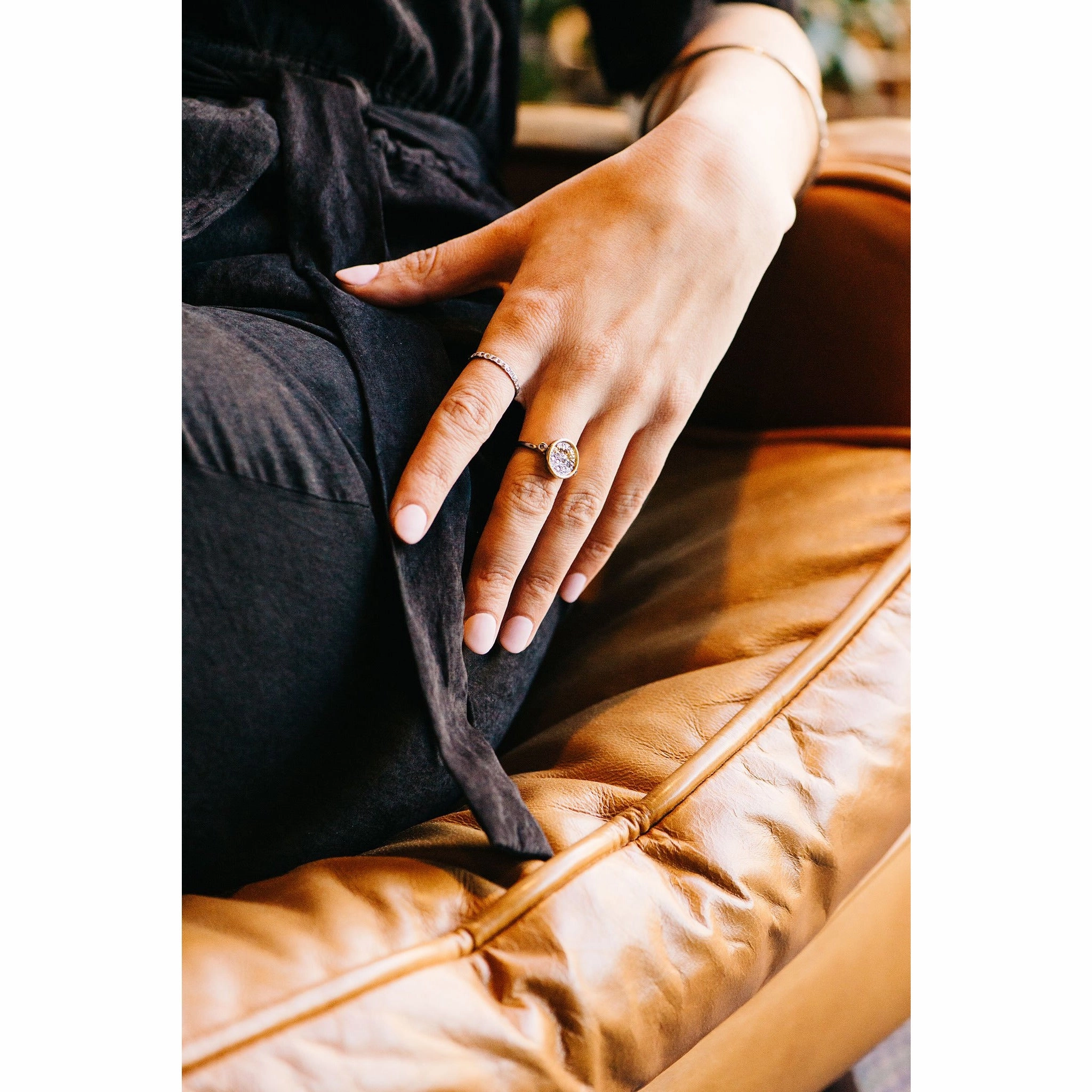 Traveler??s Coin Ring - 22k/18k Gold   Reclaimed Diamonds Casual Detail