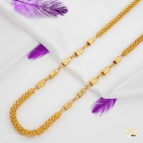 Pipe with Indo gold plated Chain - FMGC983 Sophisticated Charm Cozy Look