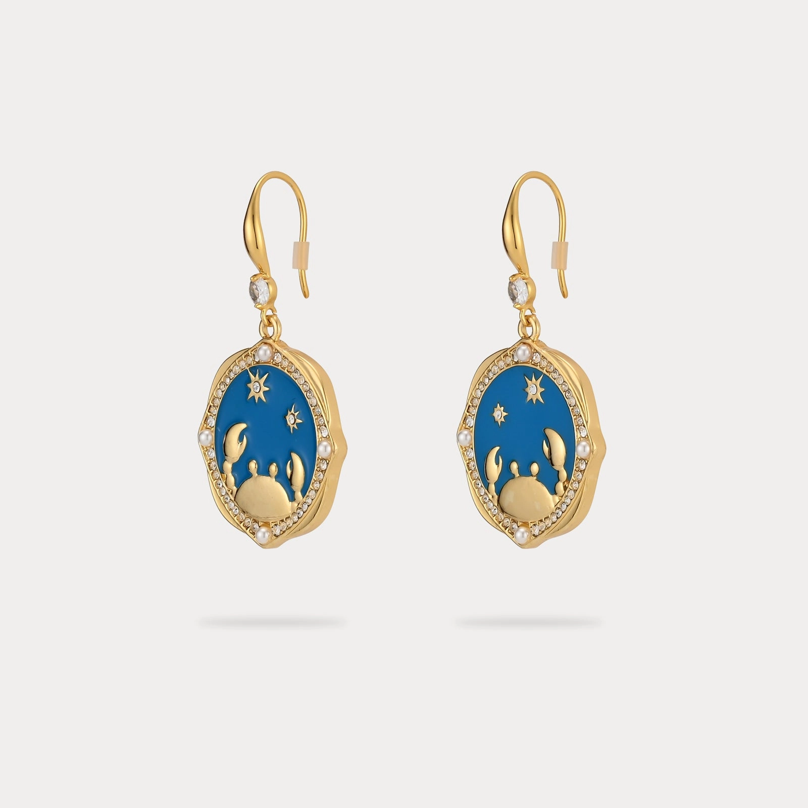 Cancer Enamel Earrings Sophisticated Element