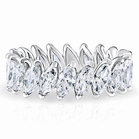 Superior Look A. Jaffe Marquise Diamond Eternity Ring in White Gold