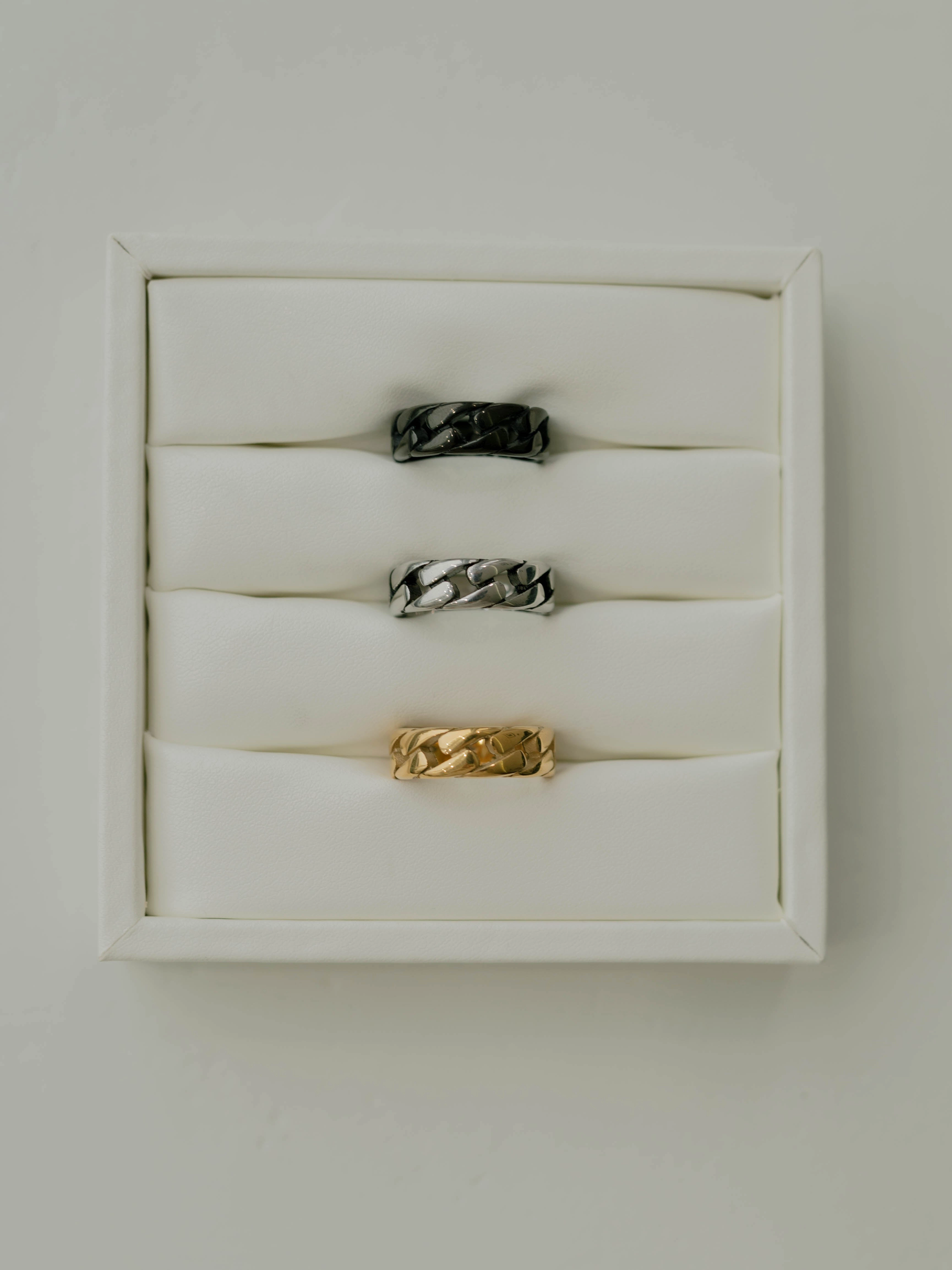 Artisan Edge Cuban Link Ring ?C Silver